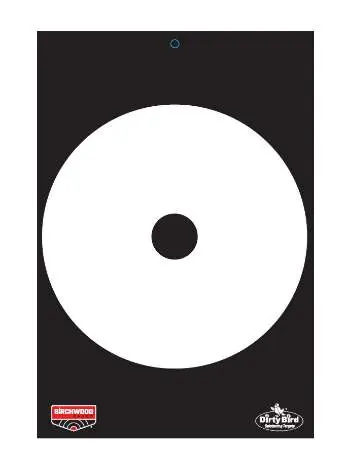 B/C TARGET DIRTY BIRD 12"x18" QUICKDRAW 6/PK ( 6 PER CASE )
