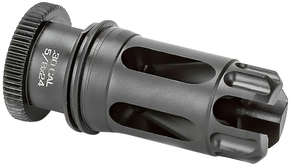 Griffin Armament DLFC22C1228 Dual-Lok Flash Comp 22/5.56 Black QPQ Nitride 17-4 PH Stainless Steel 1/2"x28 Threads