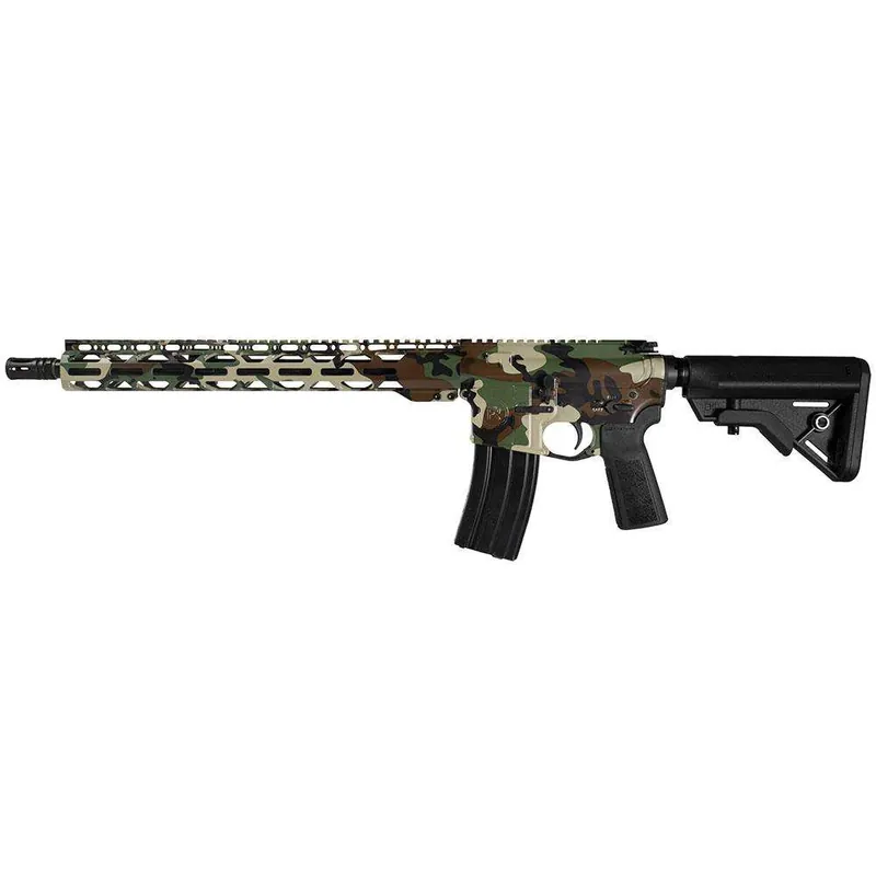 Mil-Spe NATO Rifle 5.56mm 30rd Mag 16" Barrel ADJ STK M81 Woodland Camo