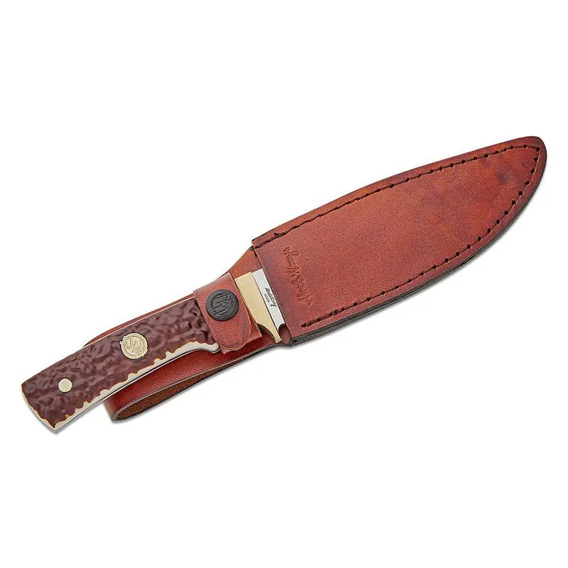 UNCLE HENRY KNIFE NEXT GEN STAGLON 5.25" BLD W/LTHR SHTH