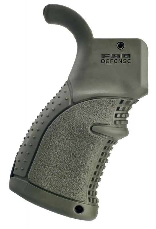 FAB DEFENSE FX-AGR43G AGR-43 Ergonomic Pistol Grip M4/M16/AR15 Polymer with Over-Molded Rubber OD Green