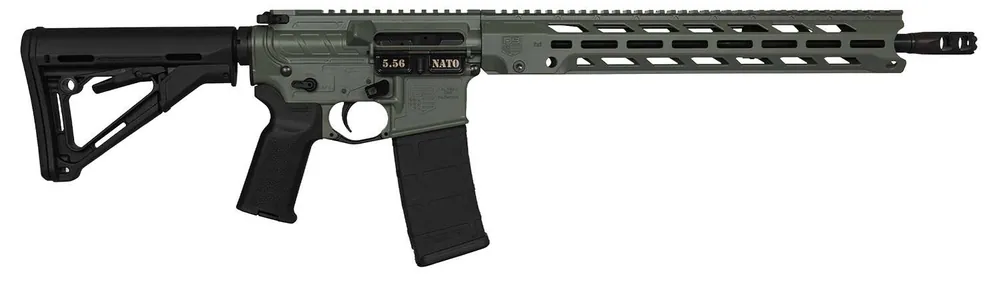 Diamondback DB1784K791 DB15 5.56 NATO 30rd 16" Black Nitride Jungle Green Cerakote 7075-T6 Aluminum Receiver Magpul MOE K2 Grip