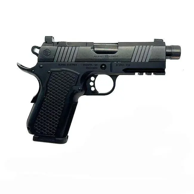 Alpha Foxtrot AF1911-S15 AMBI-BOB 9MM 3.5'' OPTIC READY THREADED DLC BLK