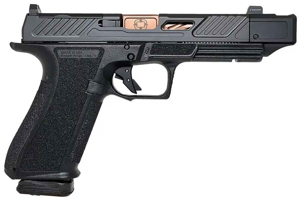 Shadow Systems SS2239CA DR920P Elite 9mm 10+1 Bronze TICN Black Nitride Optic Cut/Serrated/Window Cut Stainless Steel Slide Black Black Interchangeable Backstrap Grip *CA Compliant