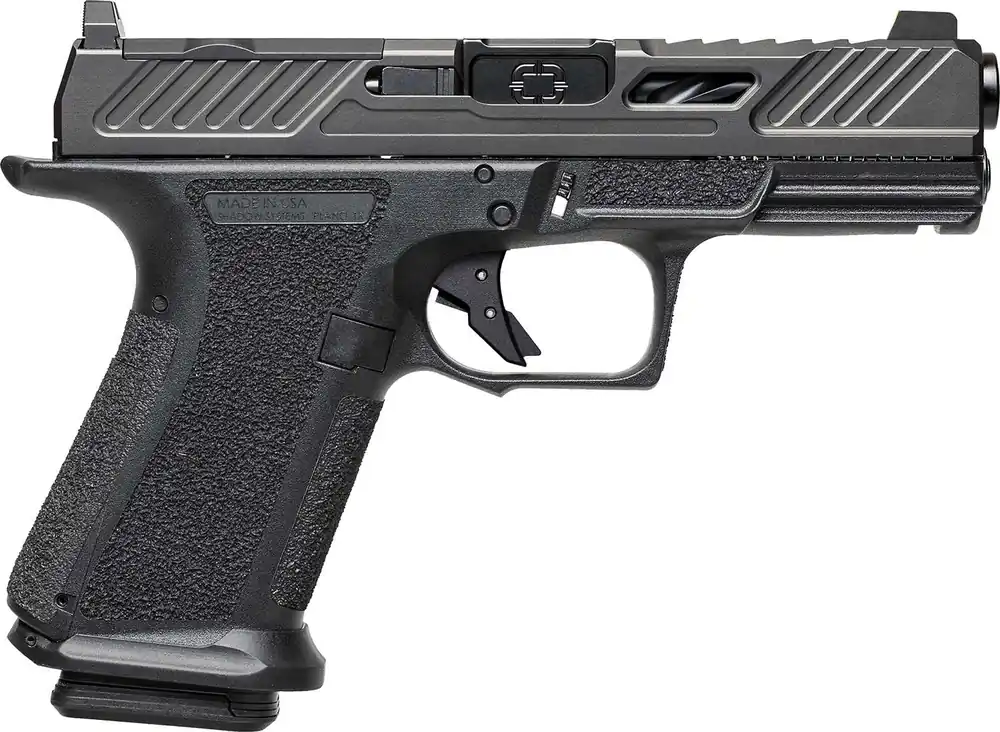 Shadow Systems SS1040CA MR920 Elite 9mm 10+1 Black Black Nitride Optic Cut/Serrated/Window Cut Stainless Steel Slide Black Black Interchangeable Backstrap Grip *CA Compliant