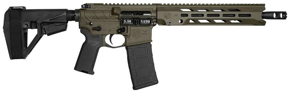 Diamondback DB1984K101 DB15 Obsidian 5.56 NATO 30+1 11.50" Black Nitride 11" M-LOK Handguard SBA5 Brace Magpul MOE K2 Grip