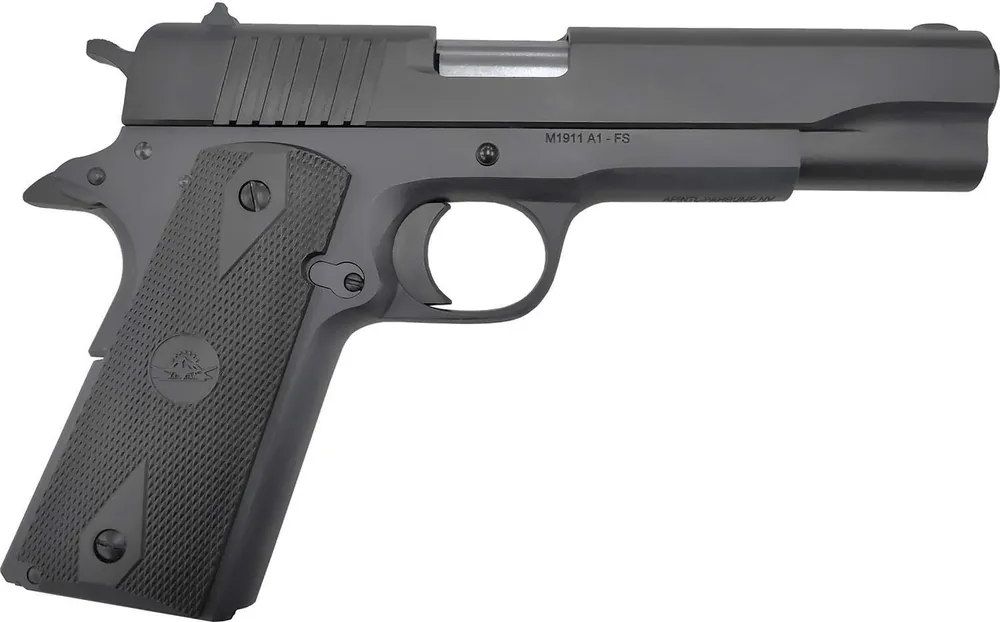 Rock Island 57180 GI 10mm 8+1 5" Matte Black Steel Barrel, Optic Cut/Serrated Steel Slide, Steel Frame, Black Rubber Grip