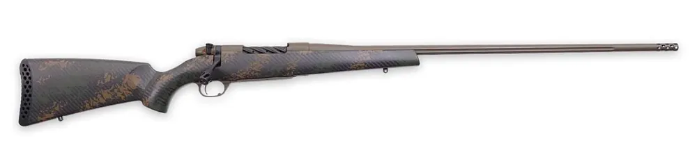Weatherby MBC20N7MMBR2B Mark V Backcountry 2.0 7mm BC Patriot Brown Cerakote Fluted Barrel/Peak 44 Blacktooth Carbon Fiber w/ Dark Green/Brown Sponge Stock