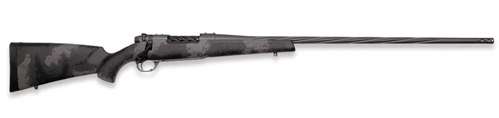 Weatherby MLW01N7MMBR2B Mark V Live Wild 7mm PRC Carbon Gray Cerakote Spiral Fluted Barrel Black/Gray Sponge Pattern/Polymer Stock
