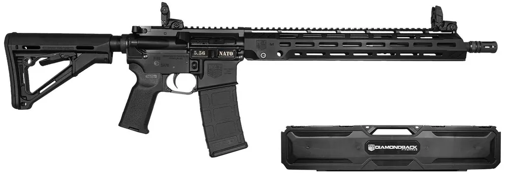 Diamondback DB1889K001 DB15 Knights Armament Collaboration 5.56 NATO 30rd 16" Phosphate Chrome Lined Black Anodized 7075-T6 Aluminum Receiver Magpul MOE K2 Grip