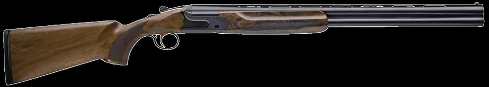Charles Daly 930395 202E 20 Gauge Break Open 3" 2rd 26" Black Over/Under Vent Rib Barrel, Black Engraved Steel Receiver, Fixed w/Pistol Grip Walnut Stock