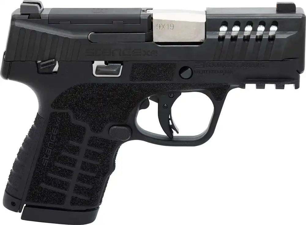 Savage Arms 67052 Stance XR 9mm 13+1 3.20" Natural Black Nitride Ported Stainless Steel Slide Black Glass Filled Nylon Grip Ambidextrous