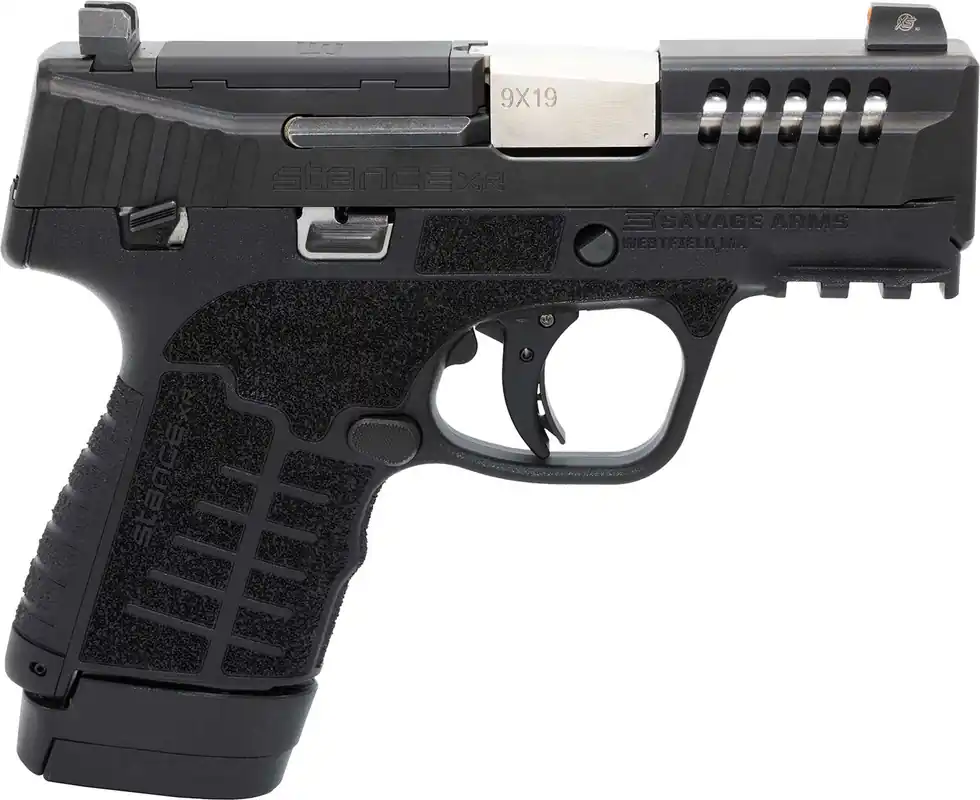 Savage Arms 67063 Stance XR 9mm 13+1 3.20" Natural Black Nitride Ported Stainless Steel Slide Black Glass Filled Nylon Grip Ambidextrous