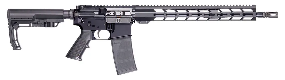 Patriot Ordnance Factory 02316 P-15 Base 5.56 NATO 10+1 16.50" Black Anodized A2 Style Grip