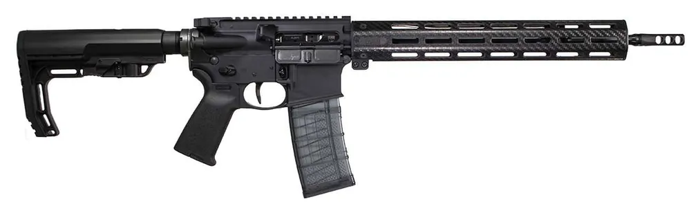 Faxon Firearms Ion Ultralight Forged Aluminum AR15 Rifle - Black | 5.56NATO | 14.5" Barrel w/ Welded 3-Port Brake | 13" Carbon Fiber M-LOK Handguard