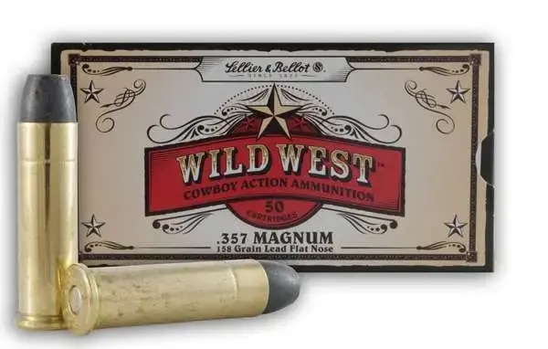 Sellier & Bellot AB357L Handgun 357 Mag 158 gr Lead Flat Nose (LFN) 50 Round Box