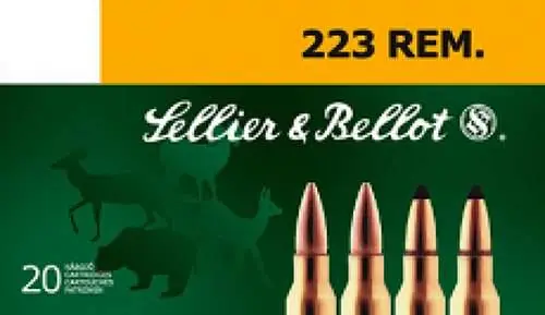 Sellier & Bellot SB223A Rifle 223 Rem 55 gr Full Metal Jacket (FMJ) 20 Round Box