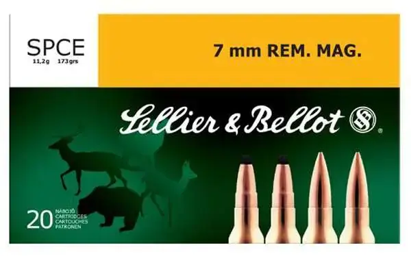 Sellier & Bellot SB7A Rifle 7mm Rem Mag 173 gr Soft Point Cut-Through Edge (SPCE) 20 Round Box