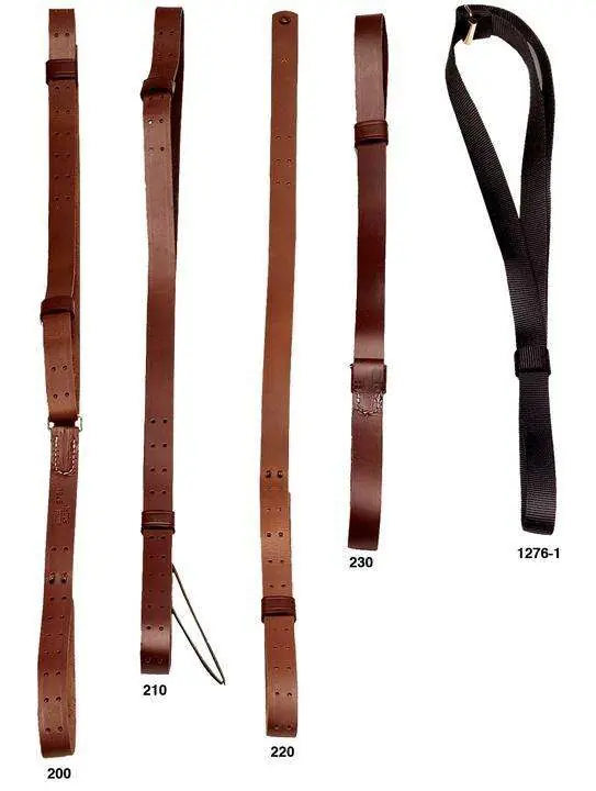Hunter Company 02001 Military Sling 1" W Adjustable Brown Leather for Rifle
