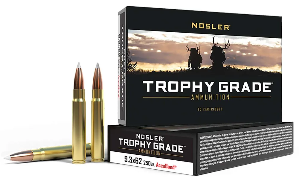 Nosler 48634 Trophy Grade 9.3mmx62 Mauser 250 gr AccuBond 20 Round Box