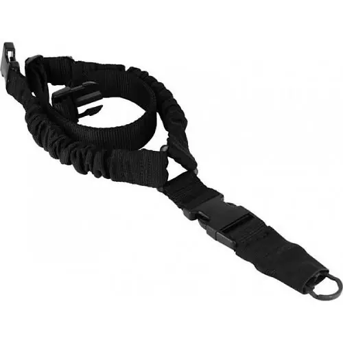Aim Sports AOPS01B One Point Bungee Sling 1.25" W x 26" L Black Elastic Webbing Rifle