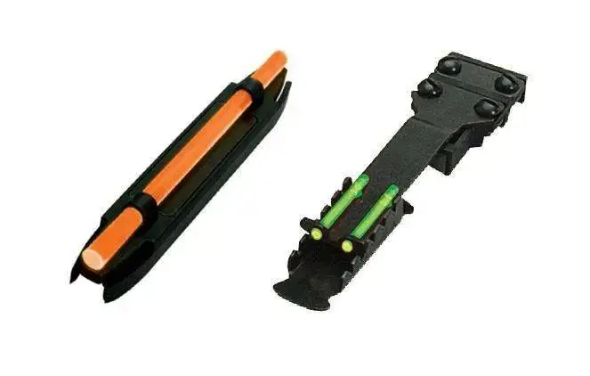 Hiviz C3002 C-Series Sight Set Browning BPS,Citori/Rem/ Benelli/Ithaca/Charles Daly Green Fiber Optic Black from .218" to .328" (7/32" to 21/64") (5.5mm to 8.3mm)