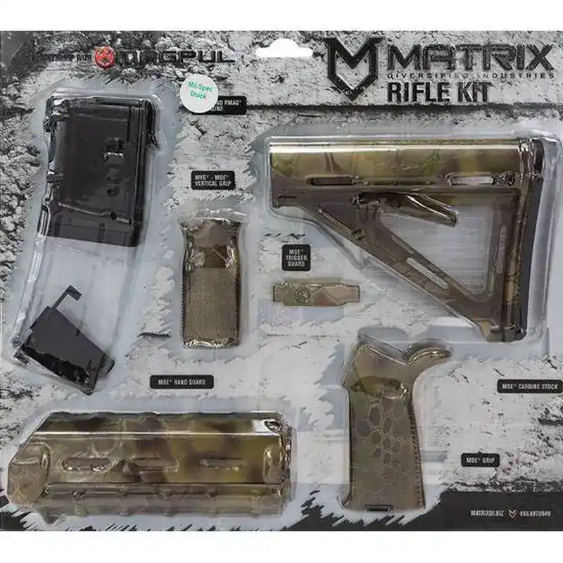 Matrix Diversified Ind MAGMIL62KM Magpul Carbine Accessory Kit AR-15 Kryptek Mandrake Ambidextrous