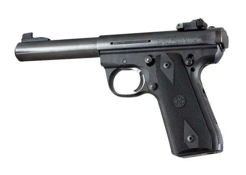 Ruger 22/45 RP Rubber Grip Panels Checkered W/Diamonds Black