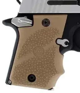 SIG Sauer P938 Ambi Safety Rubber Grip with Finger Grooves Flat Dark Earth