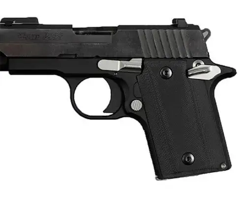 Hogue 98149 G10 Grip Smooth Sig P938 w/Ambidextrous Safety Black