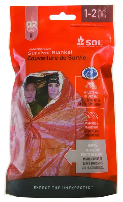 Adventure Medical Kits 01401701 SOL Survival Blanket Orange w/Silver Lining