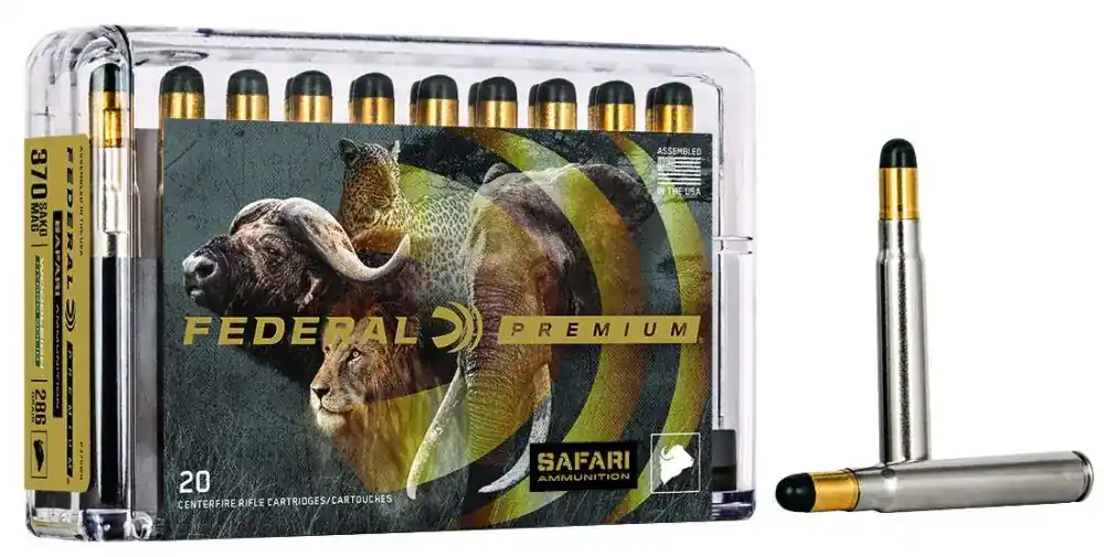Federal P370WH Premium Safari Cape-Shok 370 Sako Mag 286 gr Woodleigh Hydro Solid (WHCS) 20 Round Box