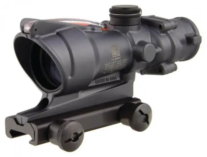 Trijicon 100308 ACOG 4x 32mm Obj 36.80 ft @ 100 yds FOV Sniper Gray Finish Dual Illuminated Red Chevron 223
