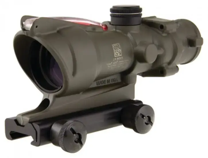 Trijicon 100309 ACOG 4x 32mm Obj 36.80 ft @ 100 yds FOV OD Green Finish Dual Illuminated Red Chevron 223