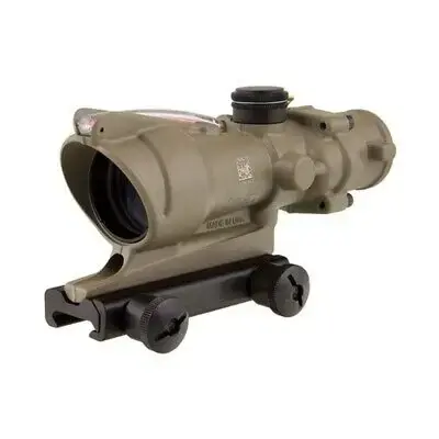 Trijicon 100310 ACOG 4x 32mm Obj 36.80 ft @ 100 yds FOV Flat Dark Earth Finish Dual Illuminated Red Chevron 223