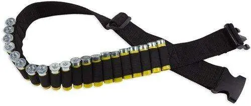 Bulldog WABS Ammo Belt Shotgun 20 Rounds Black Nylon Adjustable