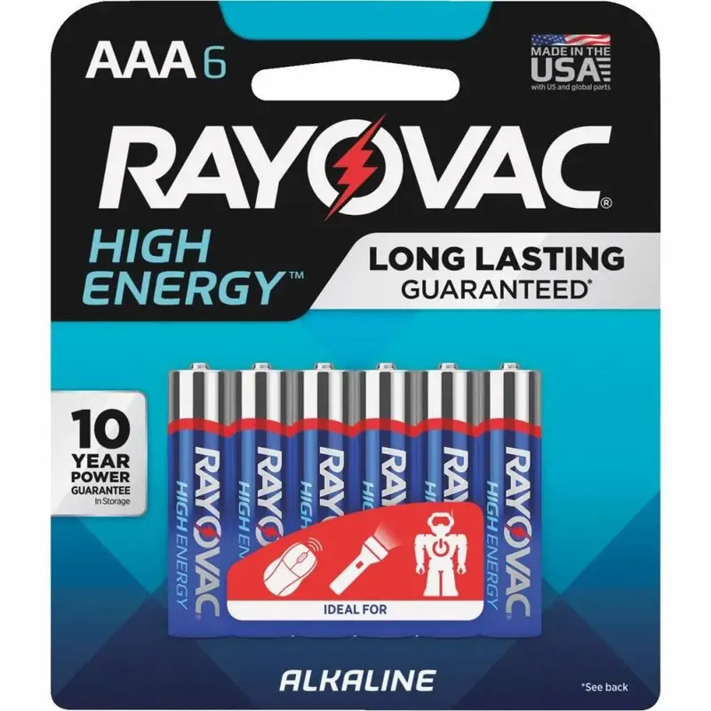 Rayovac 8246F AAA Alkaline AAA 1.5V Alkaline Stick 6