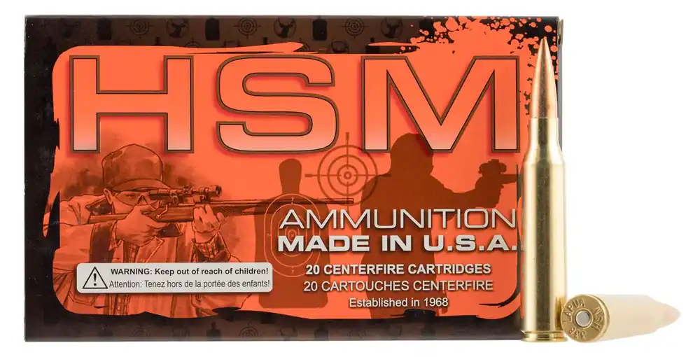 HSM 338LAP3N Match 338 Lapua Mag 300 gr Hollow Point Boat Tail (HPBT) 20 Round Box
