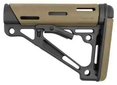 AR-15/M-16 OverMolded Collapsible Buttstock - Fits Commercial Buffer Tube - Flat Dark Earth Rubber