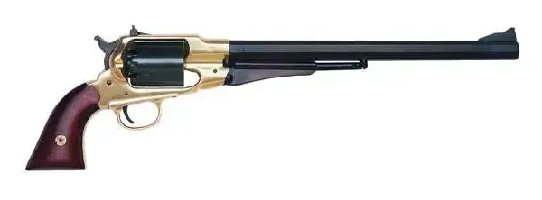Traditions FR185812 1858 Bison Break Open 44 Cal #11 Percussion 12" 6rd Brass Frame Blued Barrel & Cylinder Walnut Grip
