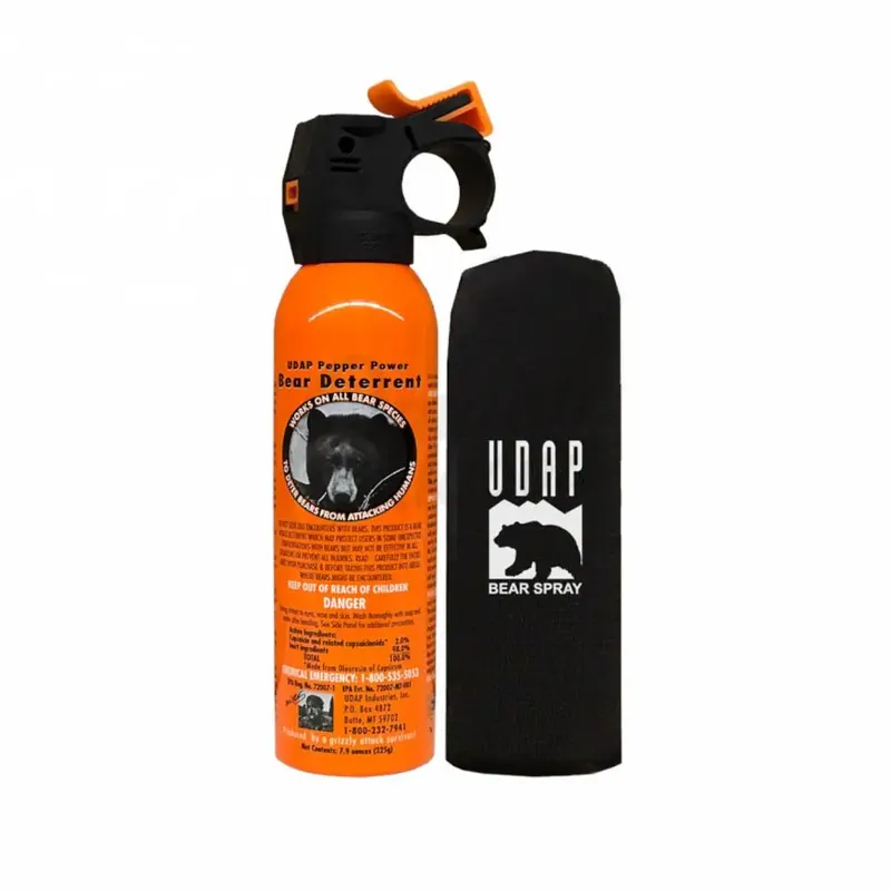 UDAP 12VHP Bear Spray with Hip Holster OC Pepper 30 ft Range