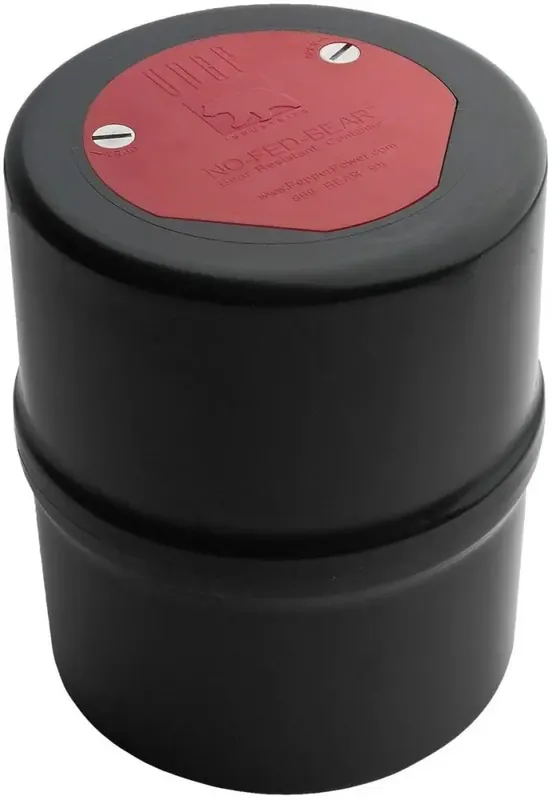 UDAP BRC No-Fed-Bear Food Container Black Container w/Red Lid