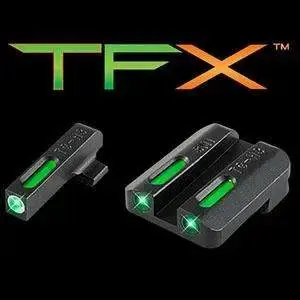 Truglo TG13SM1A Brite-Site TFX Day/Night Sights Steyr Tritium/Fiber Optic Green w/White Outline Front Green Rear Black