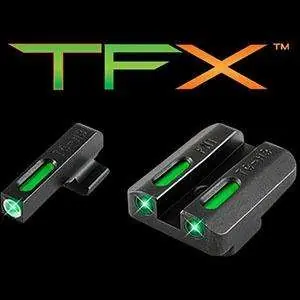 Truglo TG13FN3A Brite-Site TFX Day/Night Sights FNX 45 Tritium/Fiber Optic Green w/White Outline Front Green Rear Black