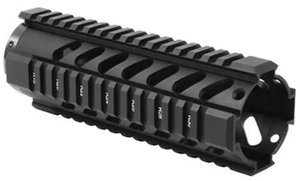 Aim Sports MT060 AR Carbine Length Quad Rail AR-15/M4 Black Hardcoat Anodized Aluminum 7.00"