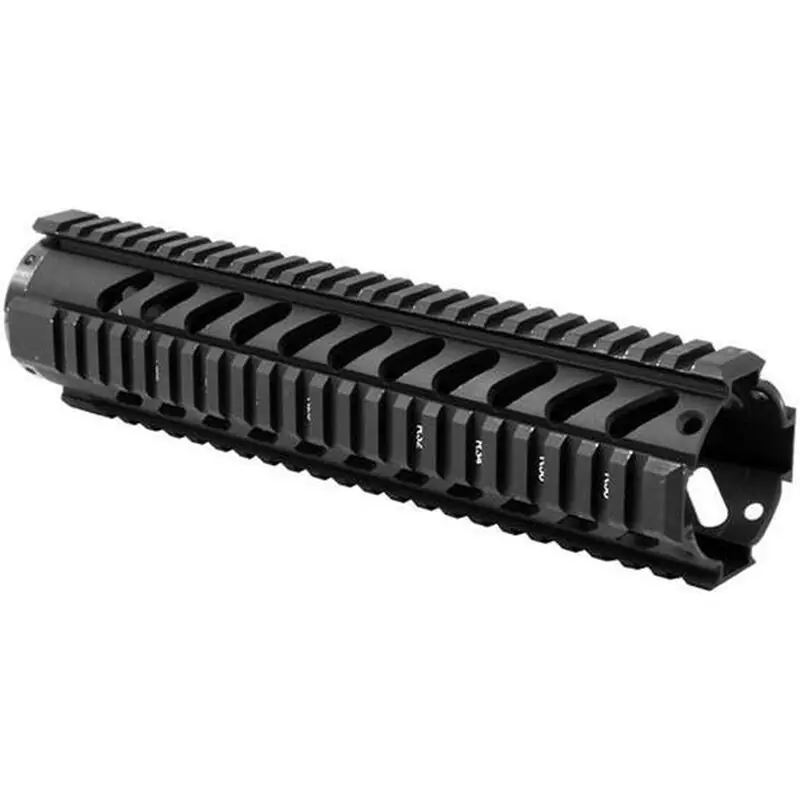 Aim Sports MT061 AR Mid-Length Free Float Quad Rail Black Hardcoat Anodized Aluminum 10"