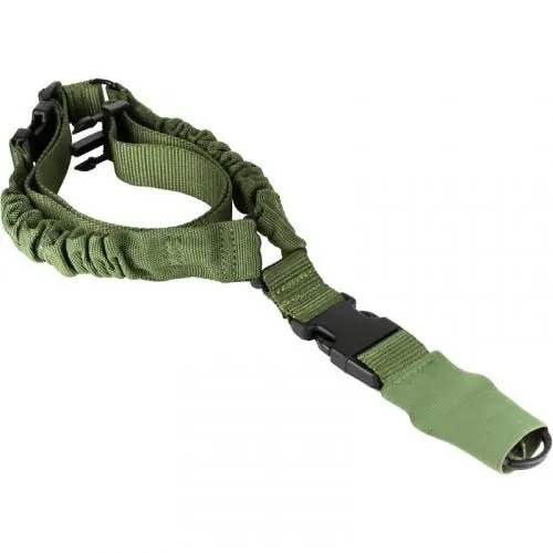 Aim Sports AOPS01G One Point Bungee Sling 1.25" W x 26" L Green Elastic Webbing Rifle
