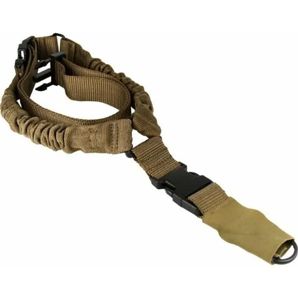 Aim Sports AOPS01T One Point Bungee Sling 1.25" W x 26" L Tan Elastic Webbing Rifle