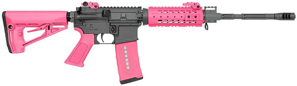 Rock River Arms AR1420P LAR-15 NSP 223 Rem,5.56x45mm NATO 16" 30+1 Black Pink Adjustable RRA Operator CAR Stock