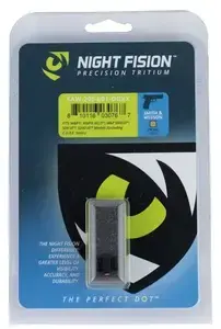Night Fision SAW200001OGX Night Sight Front Square Top S&W M&P,SD9 VE,SD40 VE Green w/Orange Outline Black